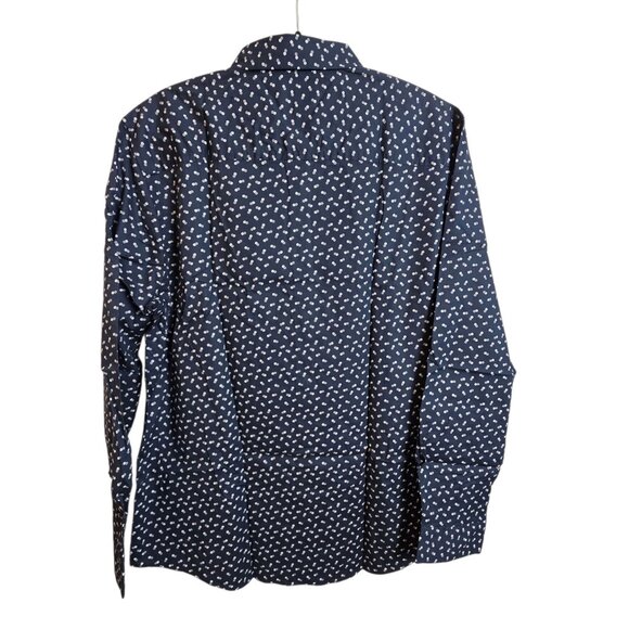 Julian & Mark Shirt Mens Large Stretch Button Up Long Sleeve Preppy Nautical - Picture 9 of 16